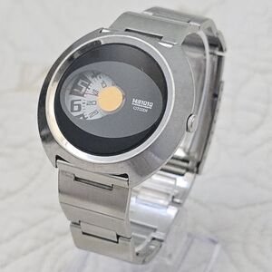 Vintage Citizen Independent 1481010 Jump Hour Watch UFO 39mm Large Bracelet JDM